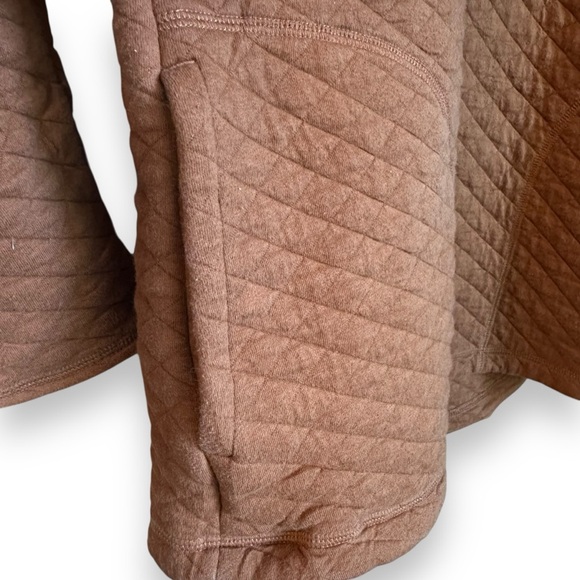 Duluth Trading Co Brown Quilted Snap Pullover Sweatshirt Sz S - Picture 3 of 6